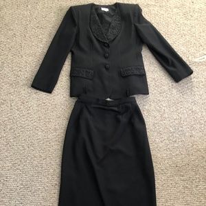 Emily Black Suit Beaded